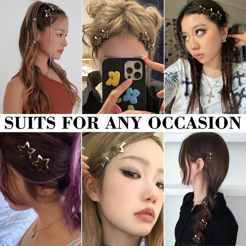 Seneeel 30 PCS Gold Star Hair Clips,20PCS 1.22"Star hair Clip and 10 PCS 1.65"Hair Clip Snap Hair Accessories Non Slip stars Clips for Girls Women gold Accessories Gold Metal Hair Clips - Image 4